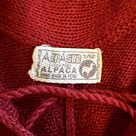 ALPASUR Cusco Peru Alpaca  Poncho Cape Natural Fibers Boho Hippie Maximalist OS - Picture 13 of 13